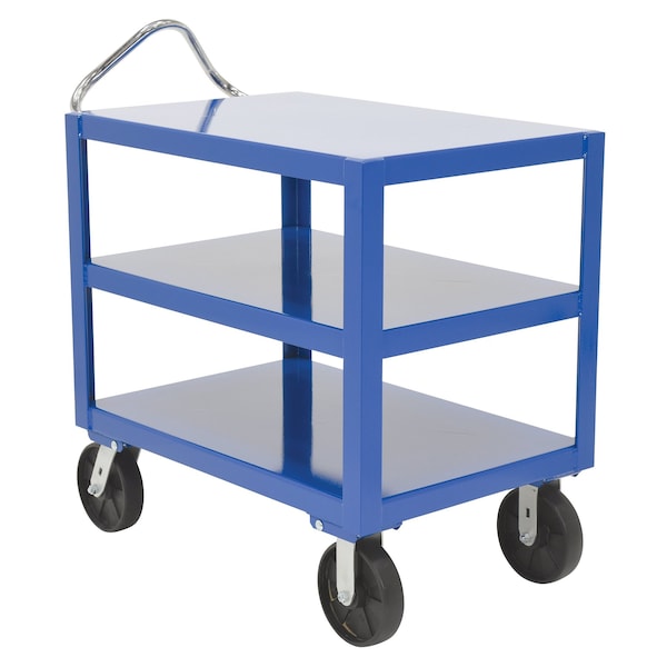Vestil Ergo Handle Cart - Extra Heavy Duty, Steel, 4000 lb Load Capacity, 3 Shelves, 24.5" W DH-PH4-2436-3 - main